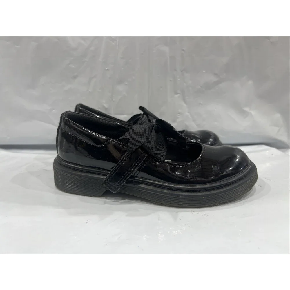 Dr. Martens Maccy II Flats Girls US 1 Black Patent Leather Mary Jane EBS1799